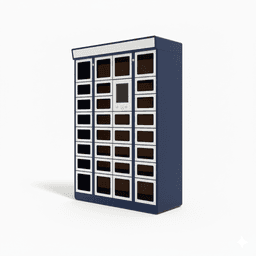 Double Sided Smart Electronic Food Pickup Locker (Assembled) for Safe Delivery Contactless Meal Collection Durable Rust