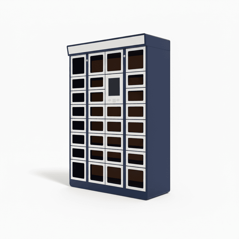 Double Sided Smart Electronic Food Pickup Locker (Assembled) for Safe Delivery Contactless Meal Collection Durable Rust