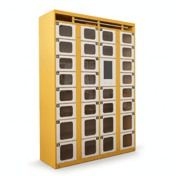 Double Sided Smart Electronic Food Pickup Locker (Assembled) for Safe Delivery Contactless Meal Collection Durable Rust