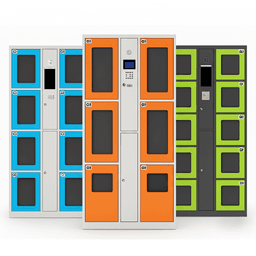 Double Sided Smart Electronic Food Pickup Locker (Assembled) for Safe Delivery Contactless Meal Collection Durable Rust