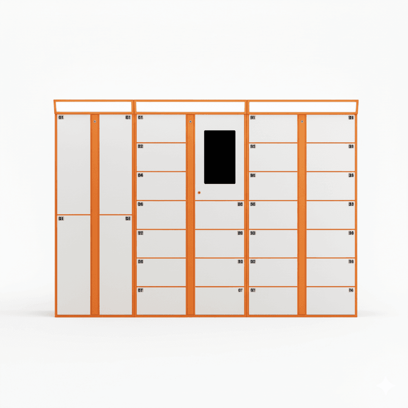 24 7 Smart Laundry Locker for Dry Cleaners with Self Service Parcel Delivery and Assembled Steel Cabinet