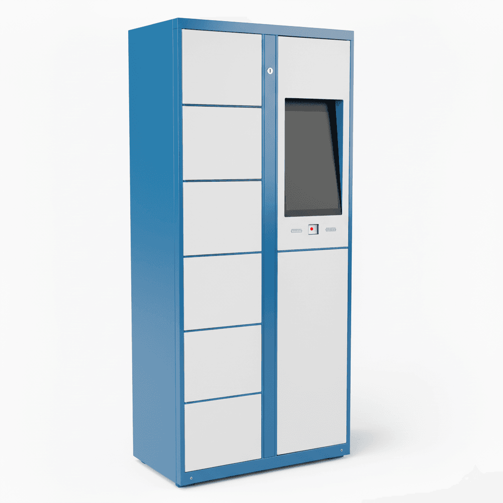 A Customizable Smart Outdoor Assembled Laundry Locker Designed for Commercial Dry Cleaning Businesses with Electronic Access