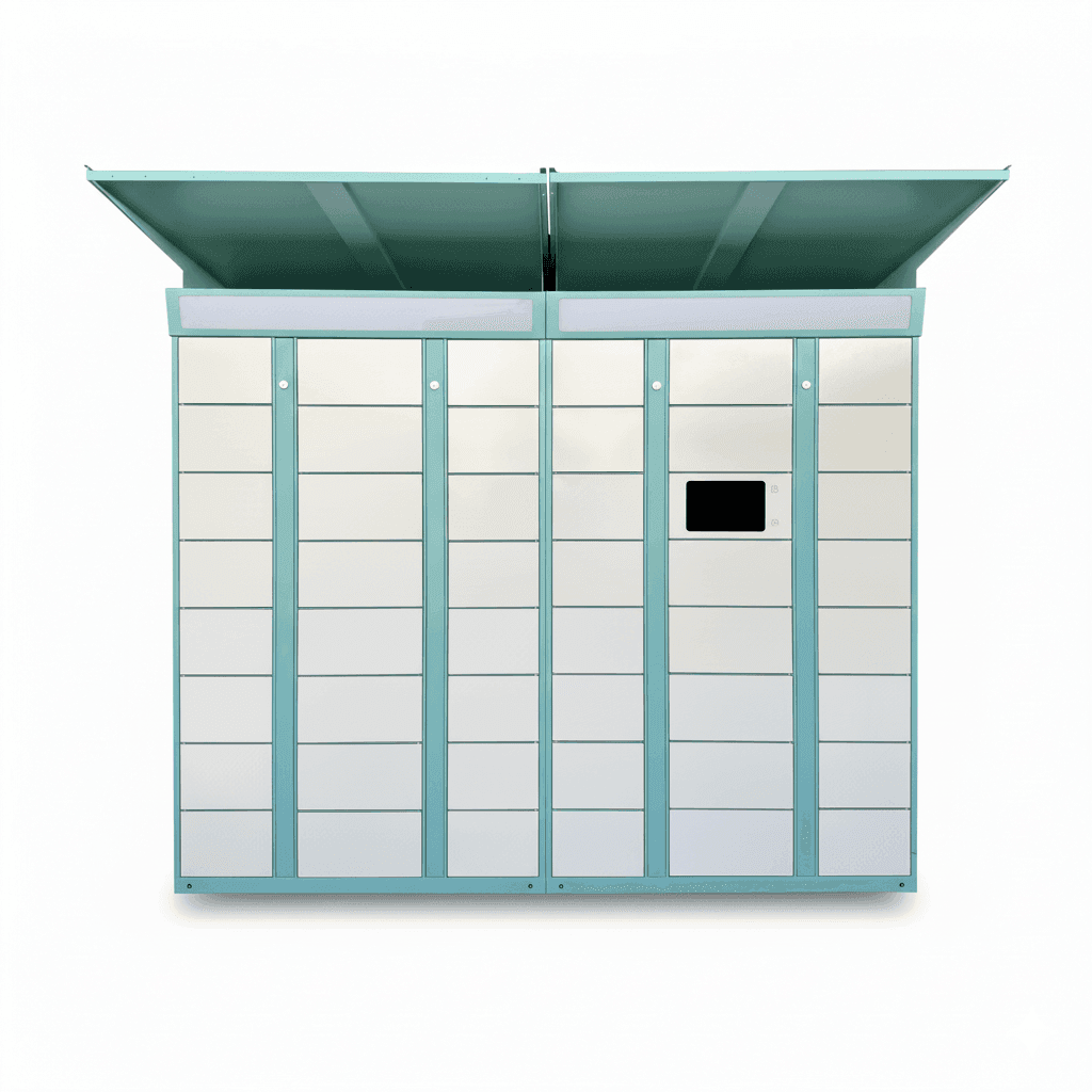 Modern Network Controlled Smart Laundry Locker with Electronic Lock for Self Service Clothes Drop Off in Hotels and Schools