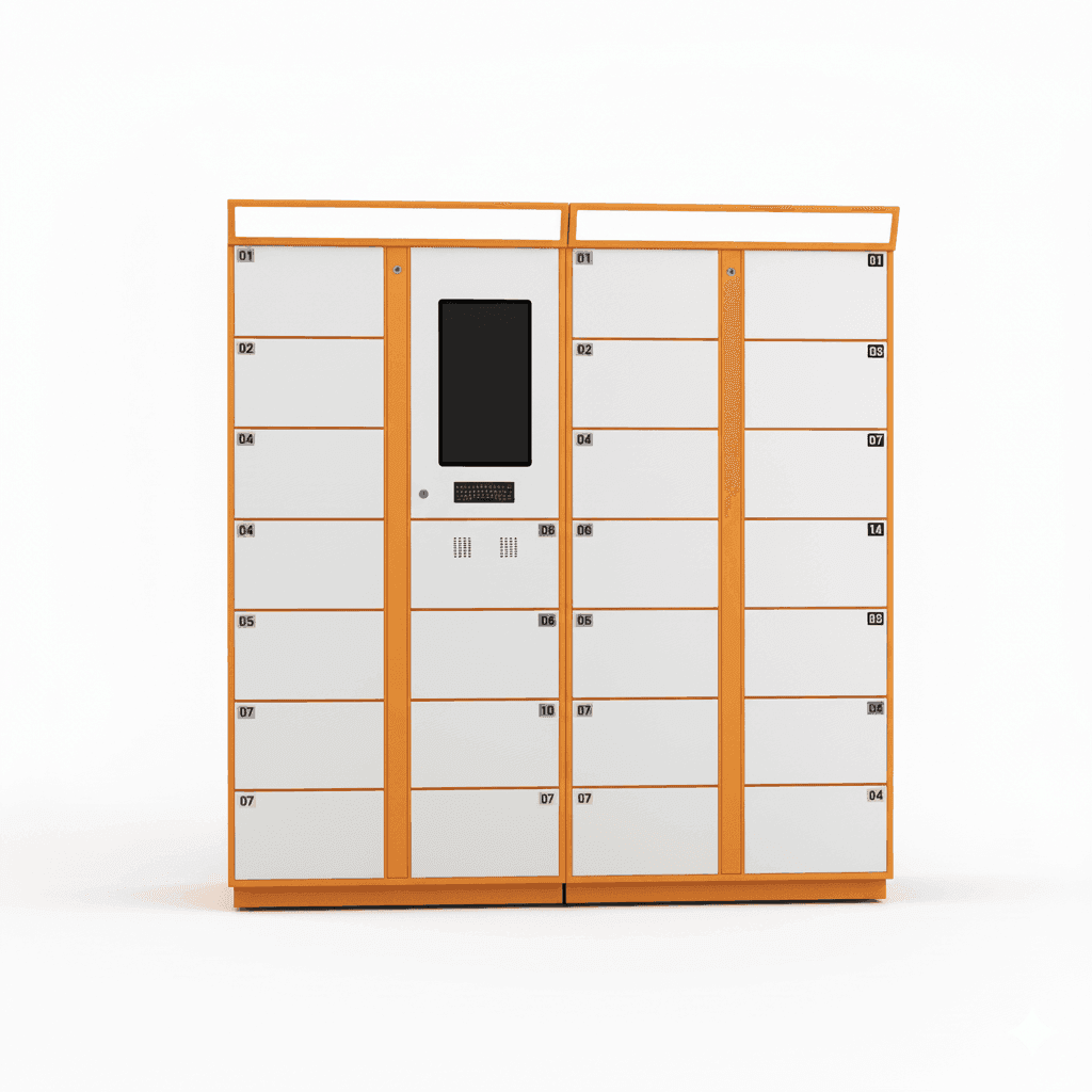 Smart Outdoor Laundry Locker with Electronic Lock Assembled Steel Rust Resistant Design