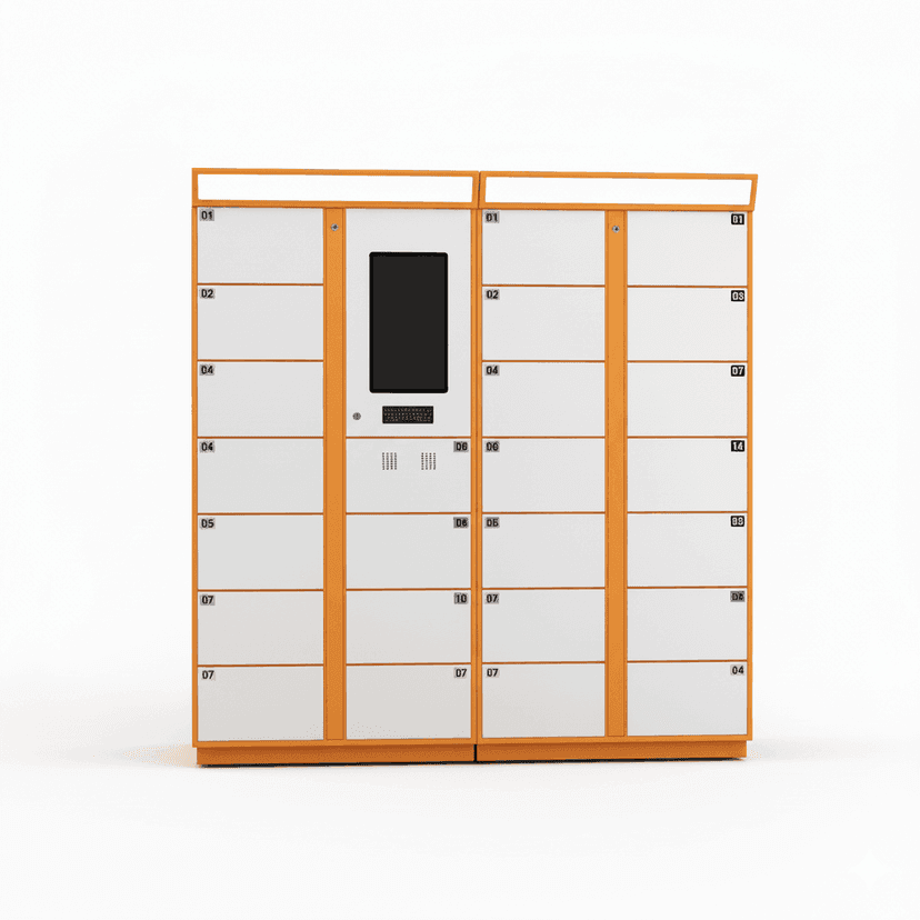 Smart Outdoor Laundry Locker with Electronic Lock Assembled Steel Rust Resistant Design