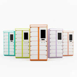 OEM Smart Shoe Cleaning Cabinet with Electronic Lock and Barcode Reader Assembled for Supermarket