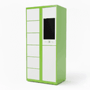 OEM Smart Shoe Cleaning Cabinet with Electronic Lock and Barcode Reader Assembled for Supermarket