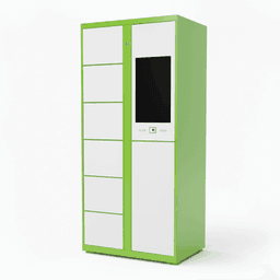 OEM Smart Shoe Cleaning Cabinet with Electronic Lock and Barcode Reader Assembled for Supermarket