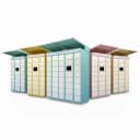 LinQu shoe cleaning locker cloud management interface on tablet showing order tracking dashboard