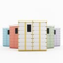 commercial shoe washing locker installed in hotel lobby