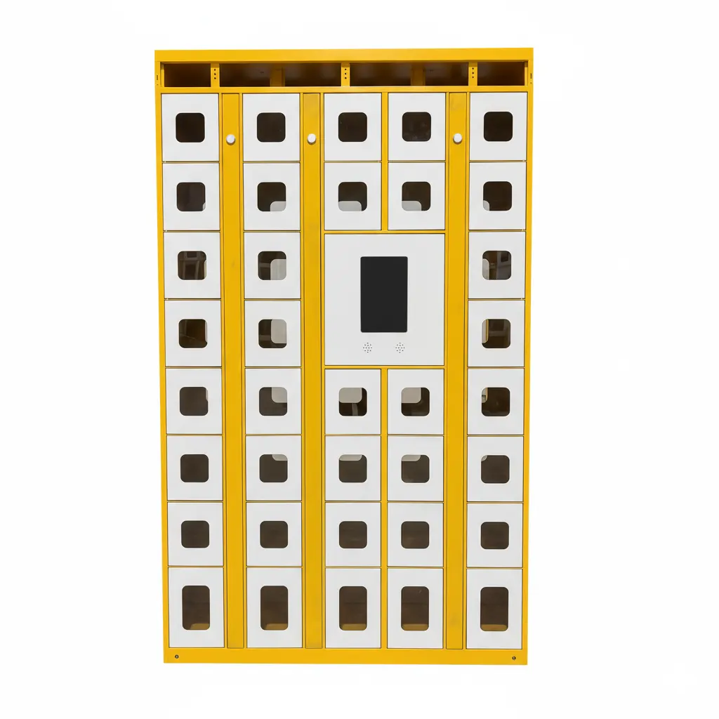 Advanced Smart Locker with Heated Food Delivery and Vending Capabilities for Office Campus or Supermarket Use - LinQu smart locker