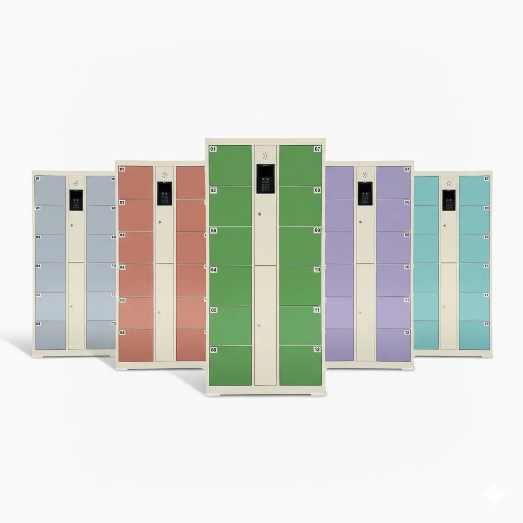 Modern Intelligent Electronic Smart Locker with Coin and Digital Metal Storage for Gym and Supermarket Use - LinQu smart locker