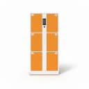 smart locker electronic lock detail and compartment interior
