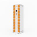 charging locker with wireless charging compartments open