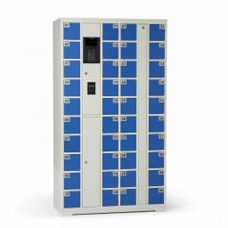 smart charging locker touchscreen interface close-up