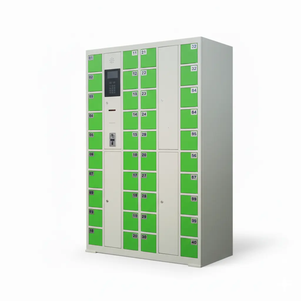 Commercial Phone Charging Locker for Airports and Malls with Advertising Display and Dual Charging - LinQu smart locker