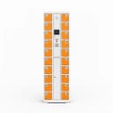 commercial charging locker advertising screen detail and compartments