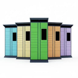 contactless pickup locker QR code scan interface for office employees