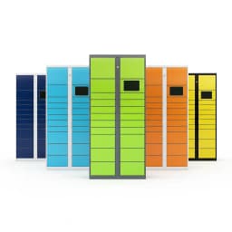 IP65 outdoor weatherproof smart parcel locker front view for community gate installation