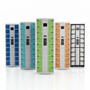 smart charging locker with touchscreen display at event venue