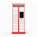 compact modular parcel locker system for small retail spaces