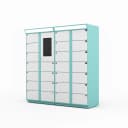 Smart laundry locker installed in residential community gate area