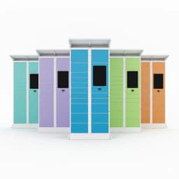Smart multi-carrier parcel locker for logistics hub deployment