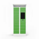 Parcel locker network deployed at public pickup station