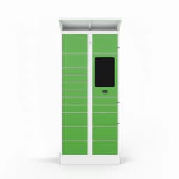 Parcel locker network deployed at public pickup station