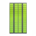 Modular compartment sizes S M L XL for multi-carrier parcel locker