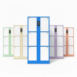 retail BOPIS pickup locker detail view 1, modular compartment layout for click-and-collect orders