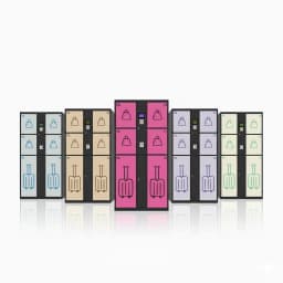 smart order pickup locker with mixed compartment sizes