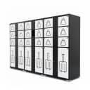 modular pickup locker cabinet for retail and service order handover