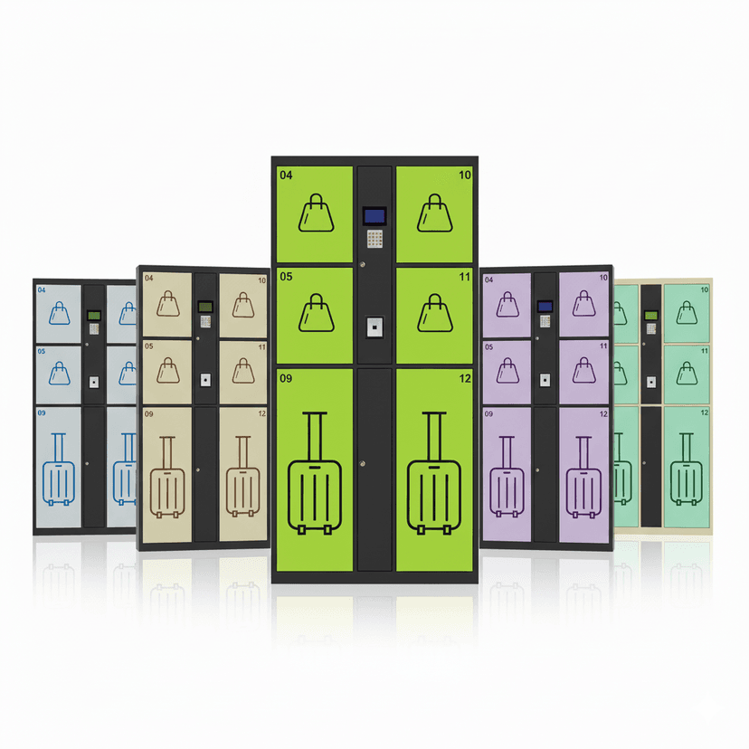 Intelligent Smart Electronic Assembled Moisture-Proof Durable Rust Resistant Storage Locker 8 Compartments for Self-Service